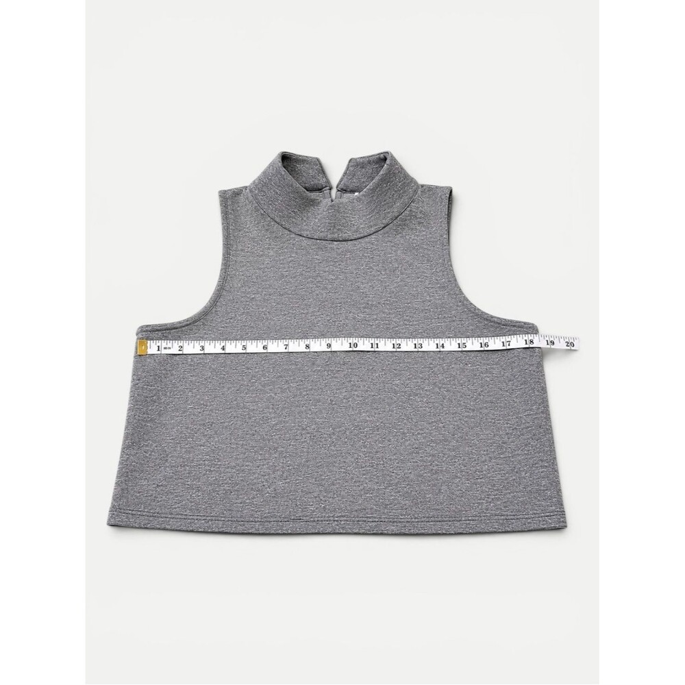 Blue Juice Gray Sleeveless Mock Neck Crop Top – Size 10 Australia - Picture 7 of 9